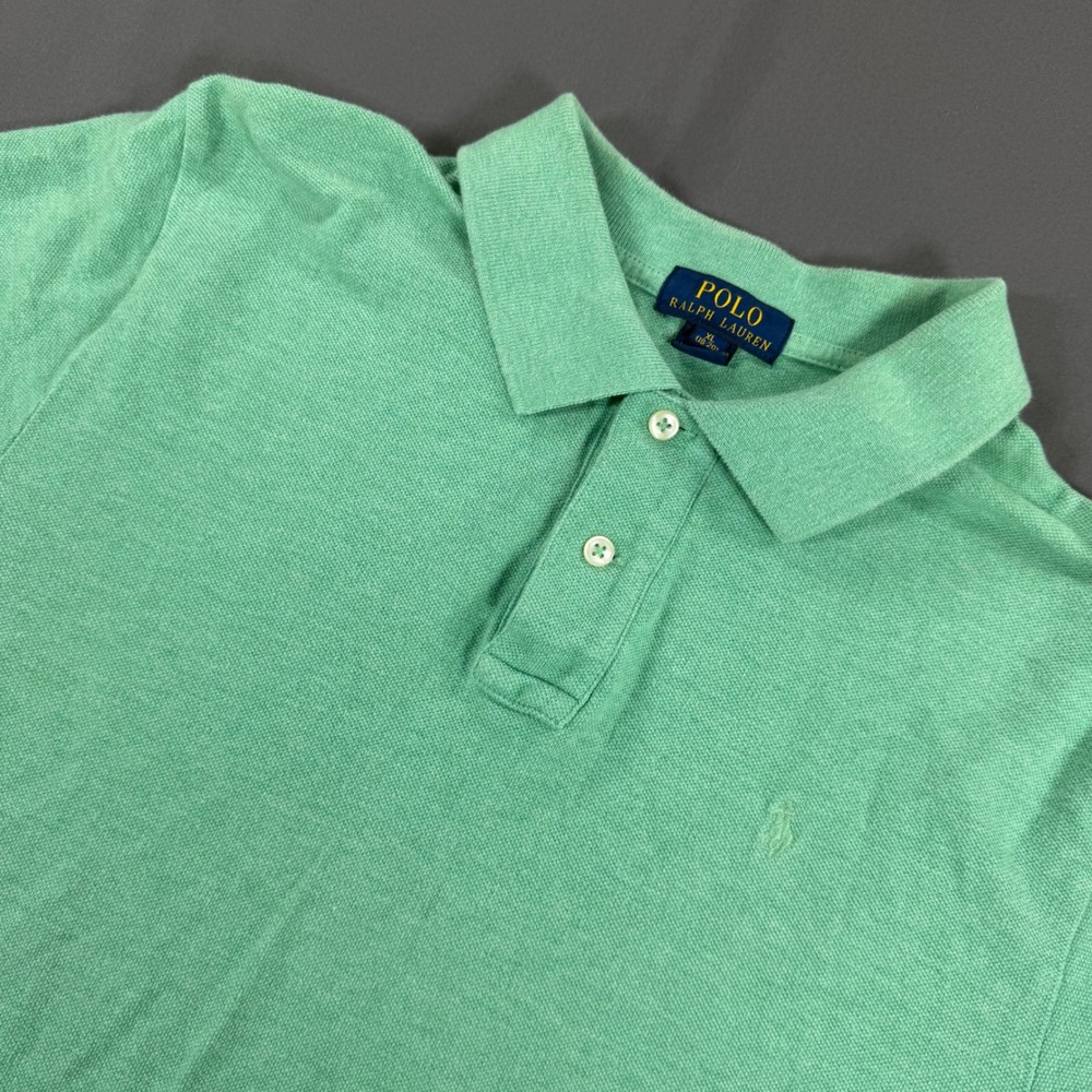 Polo Ralph Lauren Kids XL 18-20 Green Short Sleeve Cotton Pique Polo Shirt